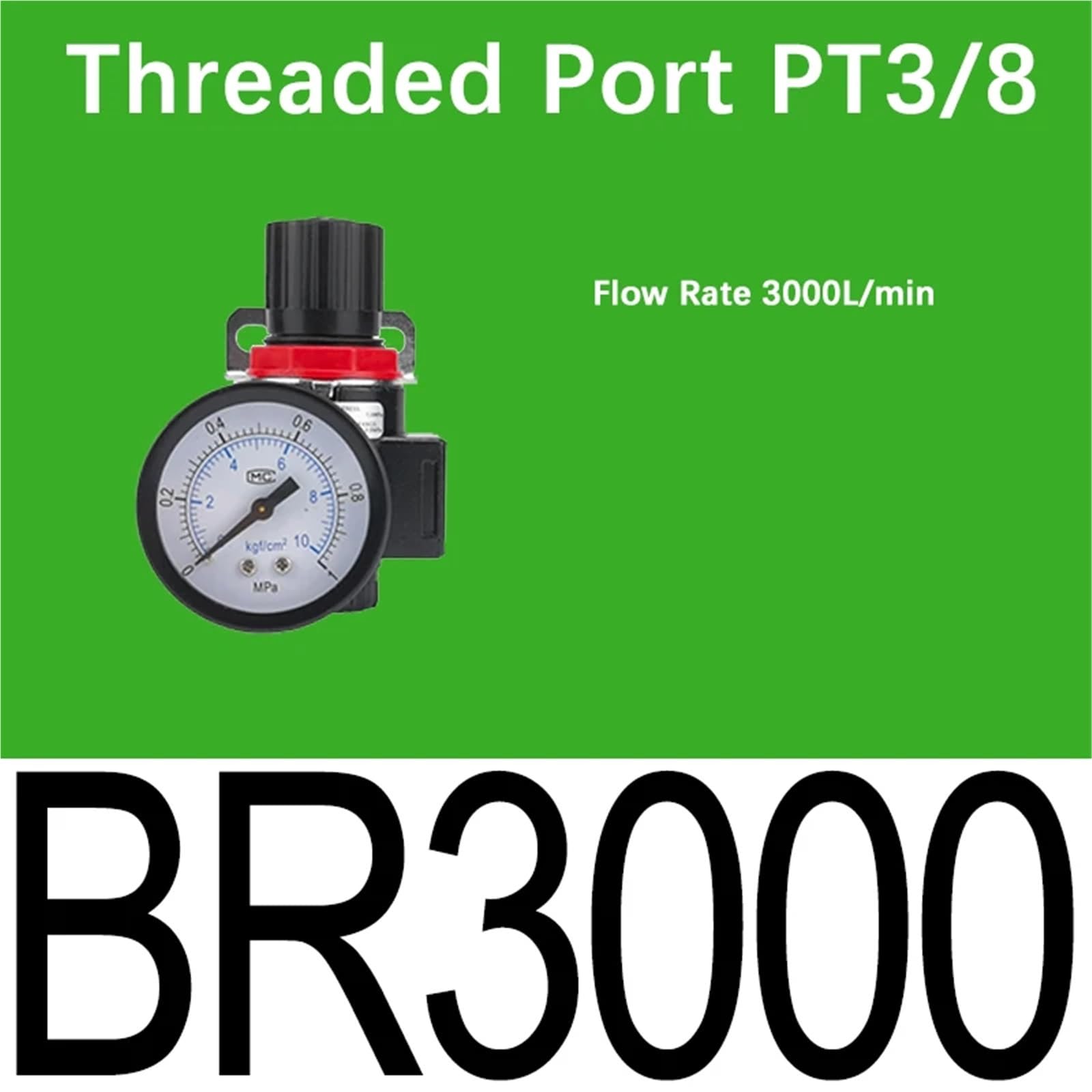 AL/AR/AF/AFC200 BL/BF/BR/BFC2000 3000 4000 PT1/4 "3/8" 1/2 "Luftaufbereitung Pneumatischer Kompressor Filter Ölabscheider(BR3000,With 6mm Fitting) von OPEUSLIEV