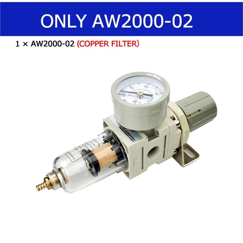 AW2000-02 Pneumatischer Kompressor Luftfilter Behandlungsfilter Druckregler Manometer Ölabscheider(AW2000-02 Copper) von OPEUSLIEV