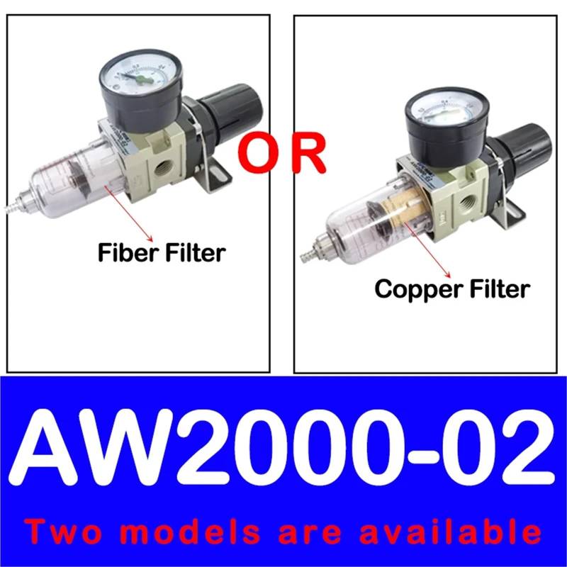 Pneumatischer Luftdruckregler AW2000-02 AW3000-03 AW4000-04 Kompressor-Luftfilterregler Ölabscheider Automatischer Abfluss(AW2000-02,Copper Filter) von OPEUSLIEV