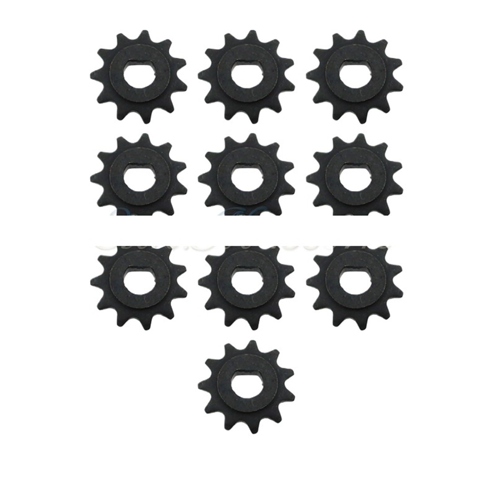 Roller 11 Zahn Kettenrad 25H Schwarz Motor Ritzel MY1020 Pit Dirt Bike Go Kart Motorrad Moped Roller(10 pcs) von OPEUSLIEV