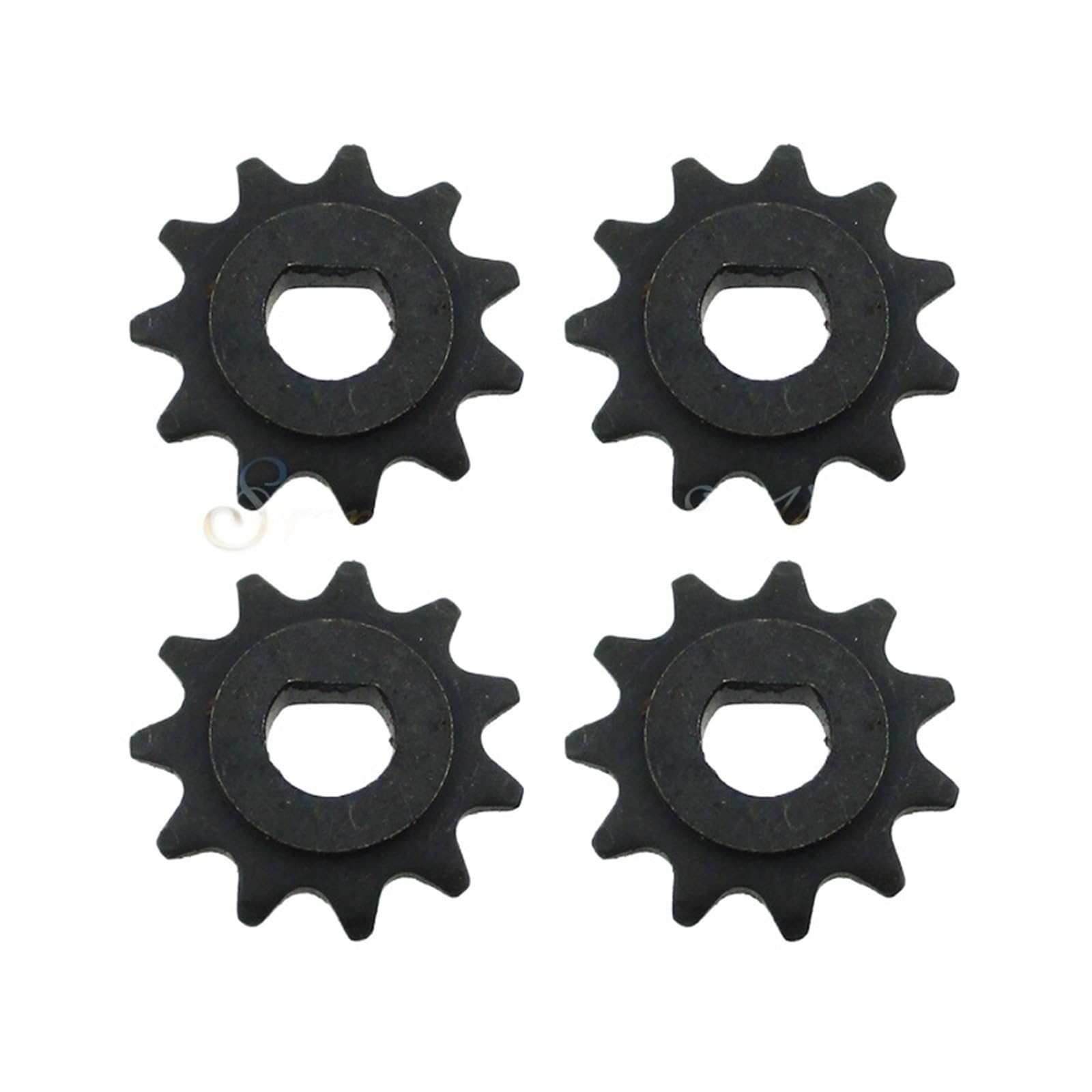 Roller 11 Zahn Kettenrad 25H Schwarz Motor Ritzel MY1020 Pit Dirt Bike Go Kart Motorrad Moped Roller(4 pcs) von OPEUSLIEV