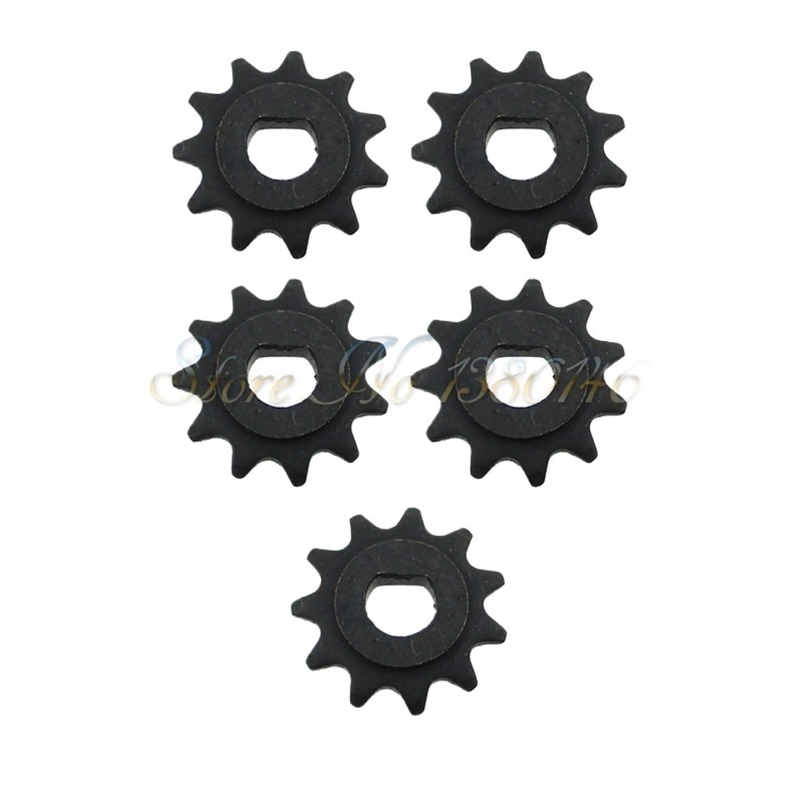Roller 11 Zahn Kettenrad 25H Schwarz Motor Ritzel MY1020 Pit Dirt Bike Go Kart Motorrad Moped Roller(5 pcs) von OPEUSLIEV