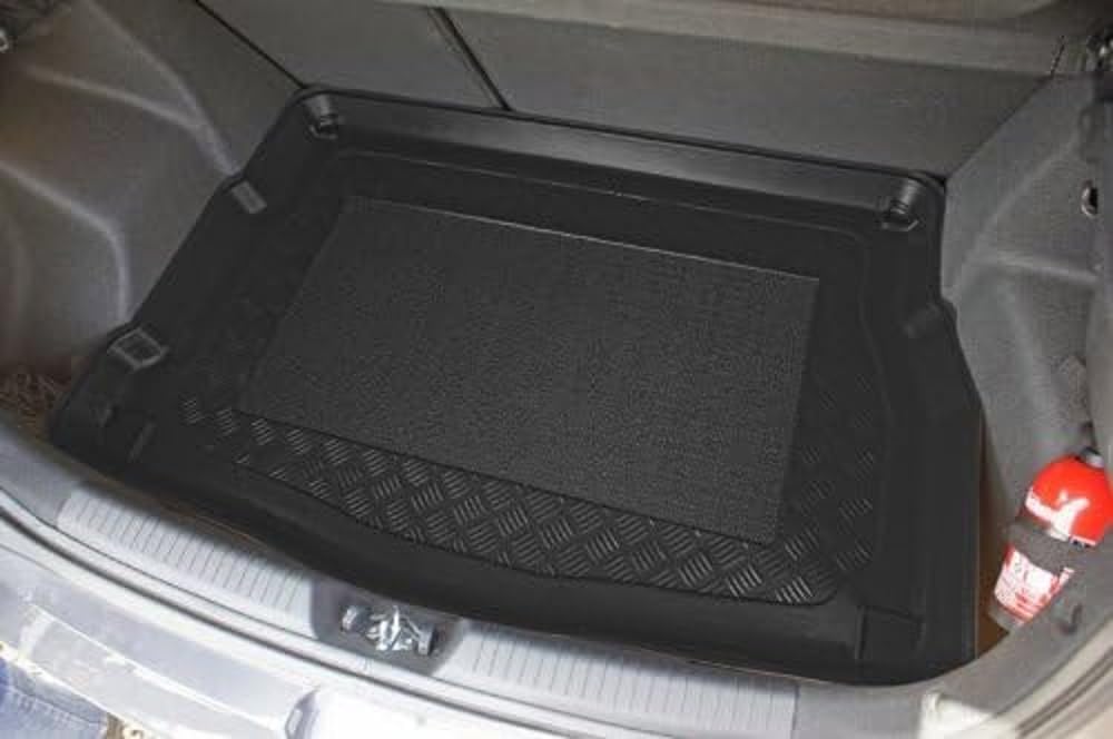 Kofferraumwanne mit Anti-Rutsch passend für Kia Ceed II HB/3/5 05/2012- erhoehte Ladeflaeche (mit Staufach unter dem Kofferraumboden Hyundai: Modelle PREMIUM und STYLE Kia: Modelle L und XL) von OPPL