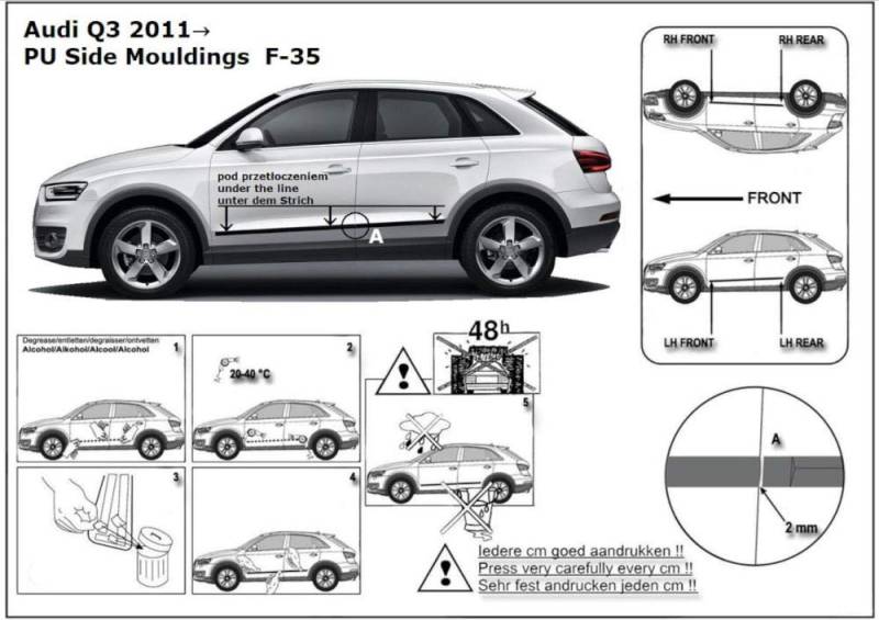 Seitenleisten für Audi Q3 SUV/5 2011- von OPPL