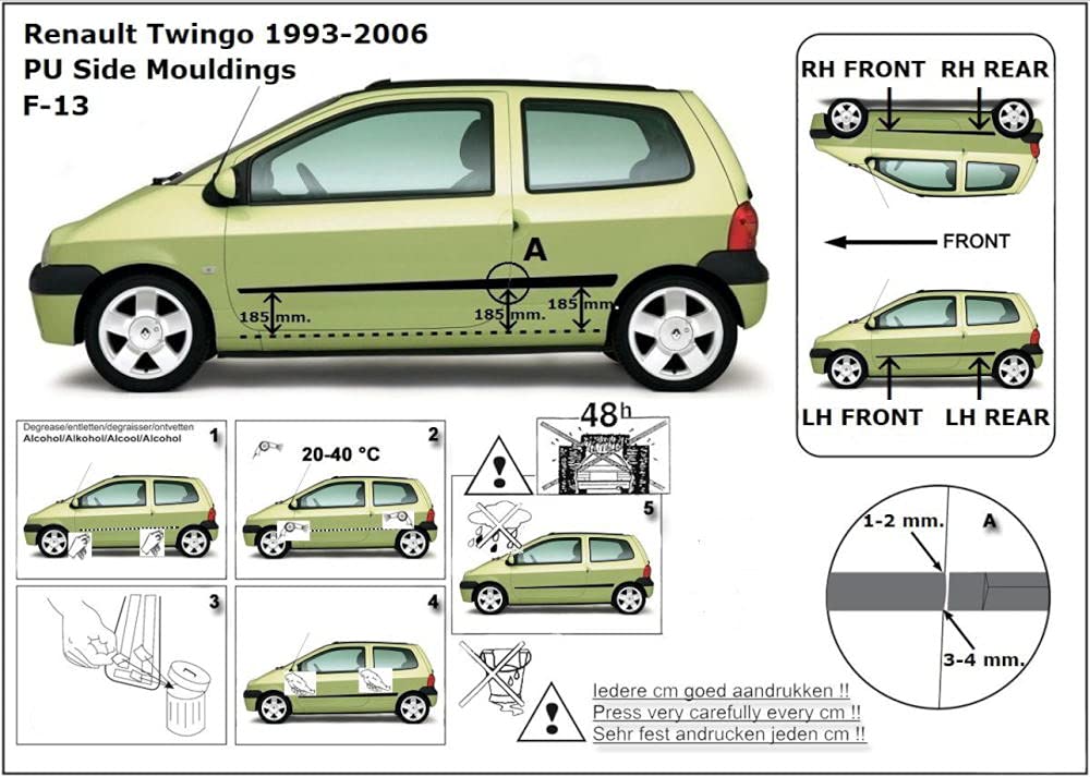 Seitenleisten für Renault Twingo HB/3 1993-2006 von OPPL