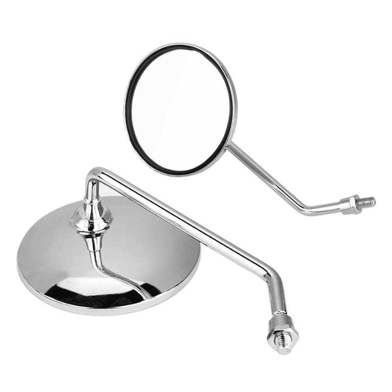 Motorrad Spiegel für Lenker, 1 Paar 8mm Runde Motorrad Rückspiegel Roller Fahrrad Lenker Halterung Rechts und Links für Roller Moped Dirt Bike von OPPWONG