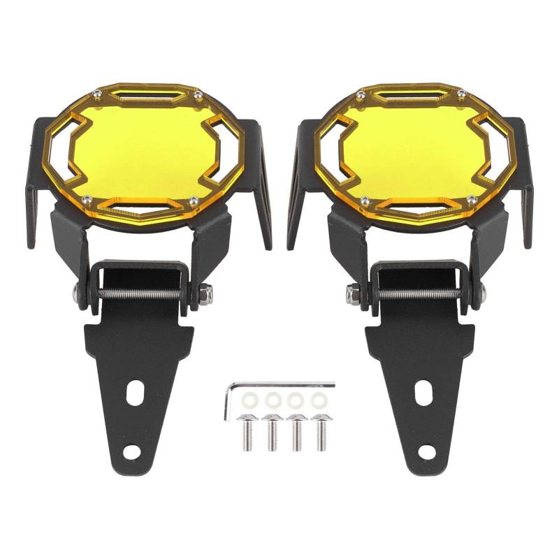 OPPWONG Nebellichtabdeckung, Aluminium -Motorrad -Nebel -Lampe -Wache Antriebsabdeckung mit Schraubdichtung für S1000XR F750GS F850GS R1200GS/ R1250GS Adventure Lc (YELLOW) von OPPWONG