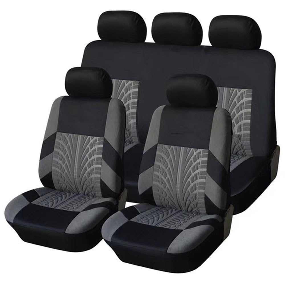 OPSOL Auto Autositzbezüge Set für Jeep Grand Cherokee WH 2007 2008 2009 2010,rutschfest 5-Sitzer Sitzbezüge-Set Dauerhafter Auto Sitzauflagen Set,A/Gray von OPSOL