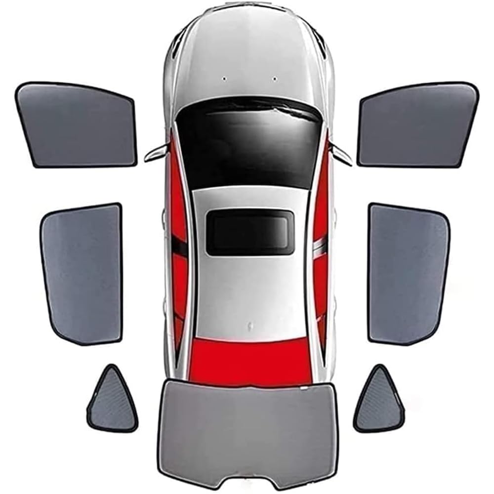 Sonnenschutz Auto Seitenscheibe, für Audi A6 Limousine 2016-2023 Sonnenschutz Auto mit UV Schutz Seitenscheibe Heckscheibe Sonnenblende,7pcs-Complete Set von OPSREY