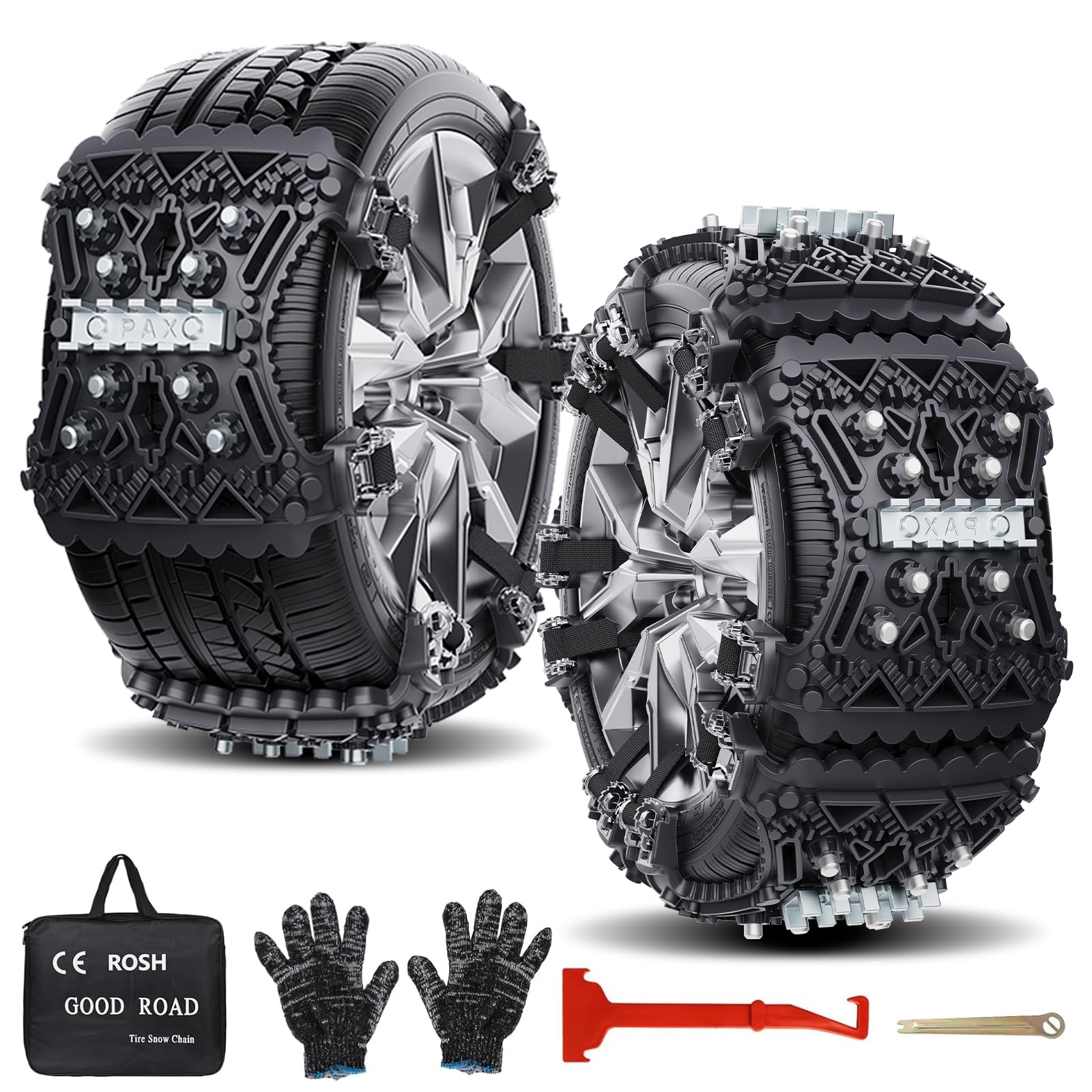 Schneeketten, 6 Stück Universal Auto Schneeketten Reifenketten für Reifenbreite 165-285 mm, Rutschfeste Notfall-Schneereifenketten Snow Chains für meisten PKW LKW SUV Schneeketten, 6 Stück Universal Auto Schneeketten Reifenketten für Reifenbreite 165-285 mm, Rutschfeste Notfall-Schneereifenketten Snow Chains für meisten PKW LKW SUV von OQCSUAT