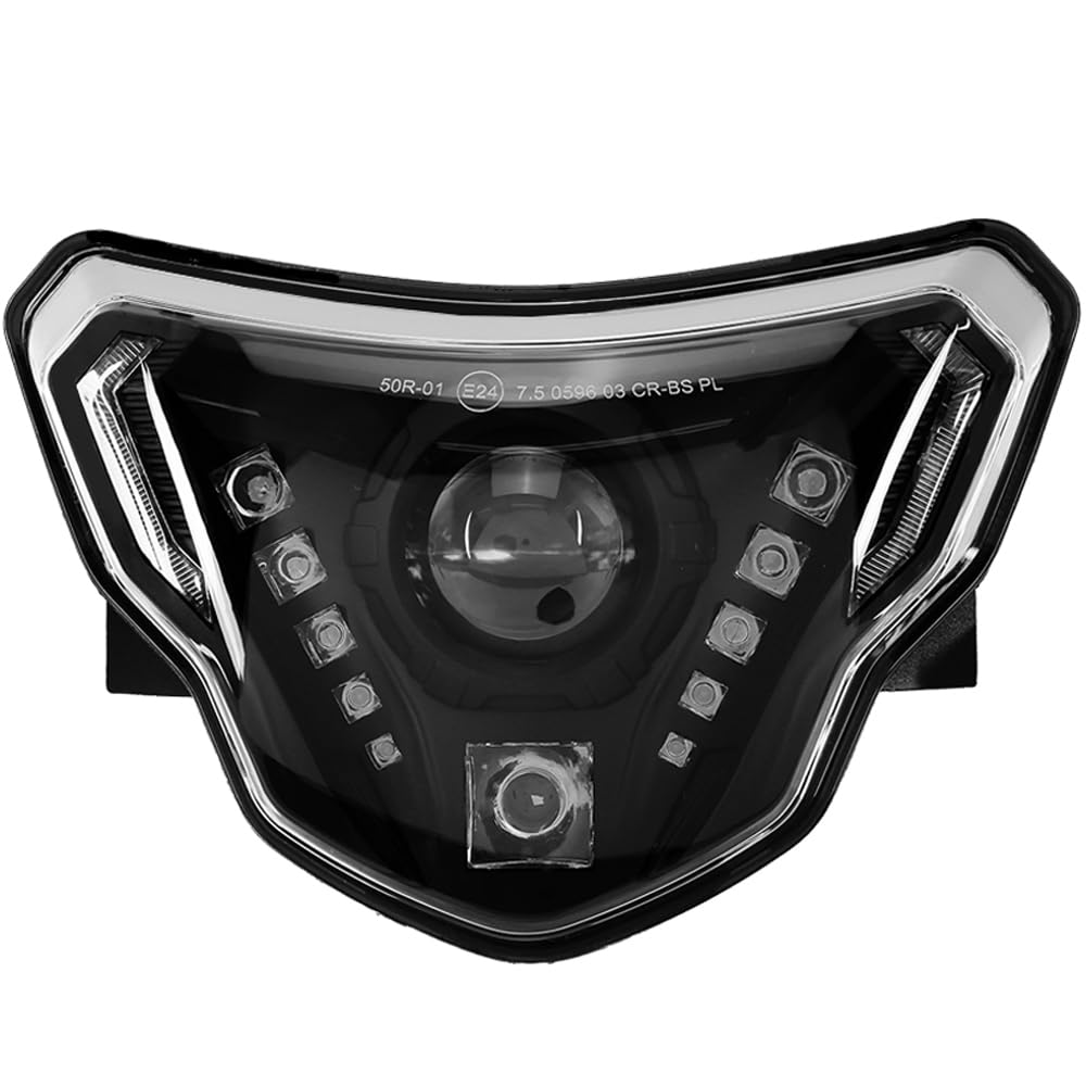 Frontscheinwerfer Motorrad Scheinwerfer Motorradzubehör Lichter mit kompletter Devil Eyes-Montage Für BMW G310R 2016-2022 von OQHAIR