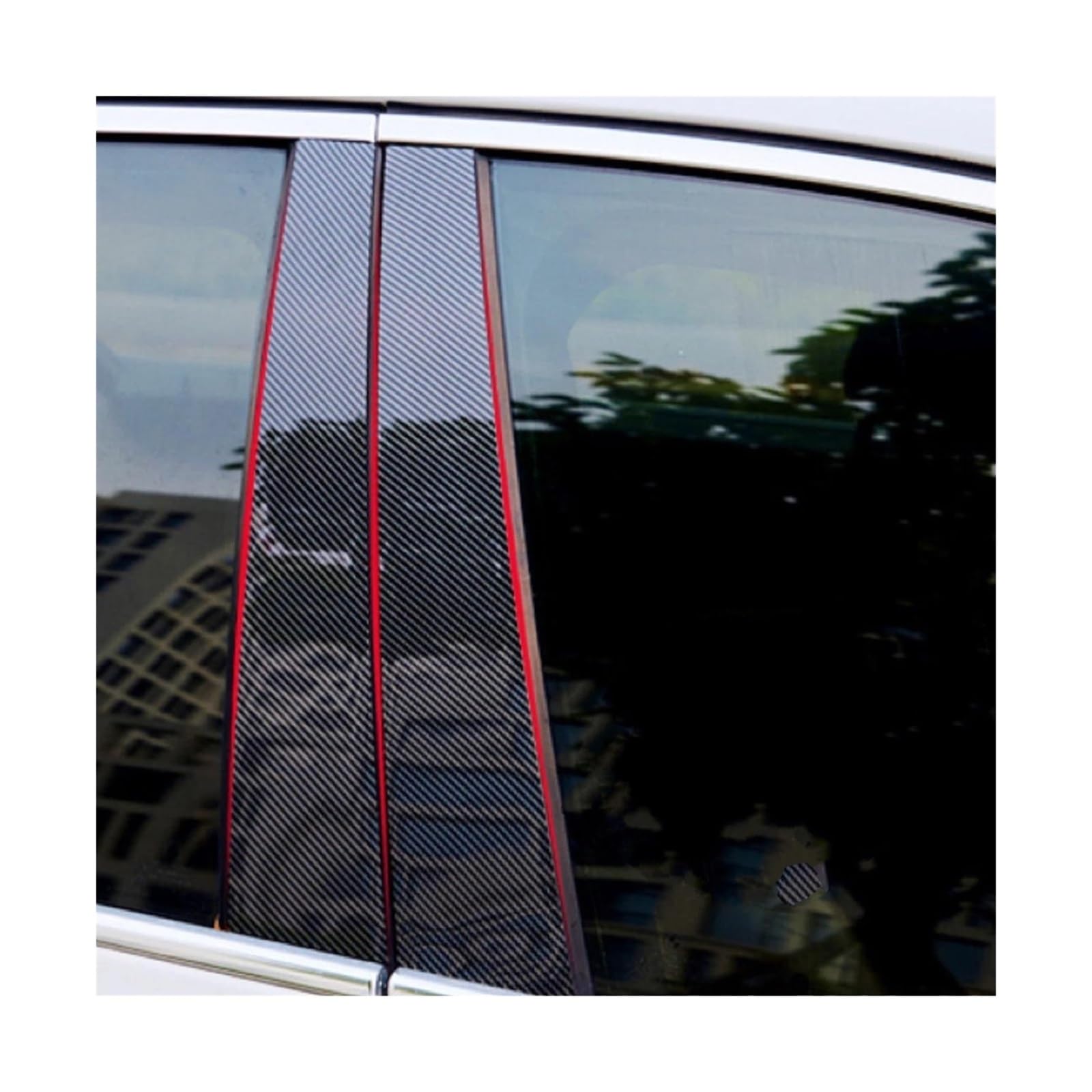 Fenster Türdichtungen Für Hyundai Verna Accent MC 2006 2007 2008 2009 2010 Abdeckung Für Seitenschweller Fenster Tür Säule B/C-Säule Kantenschutz Autotür(Carbon fiber look) von OQRDVVTT