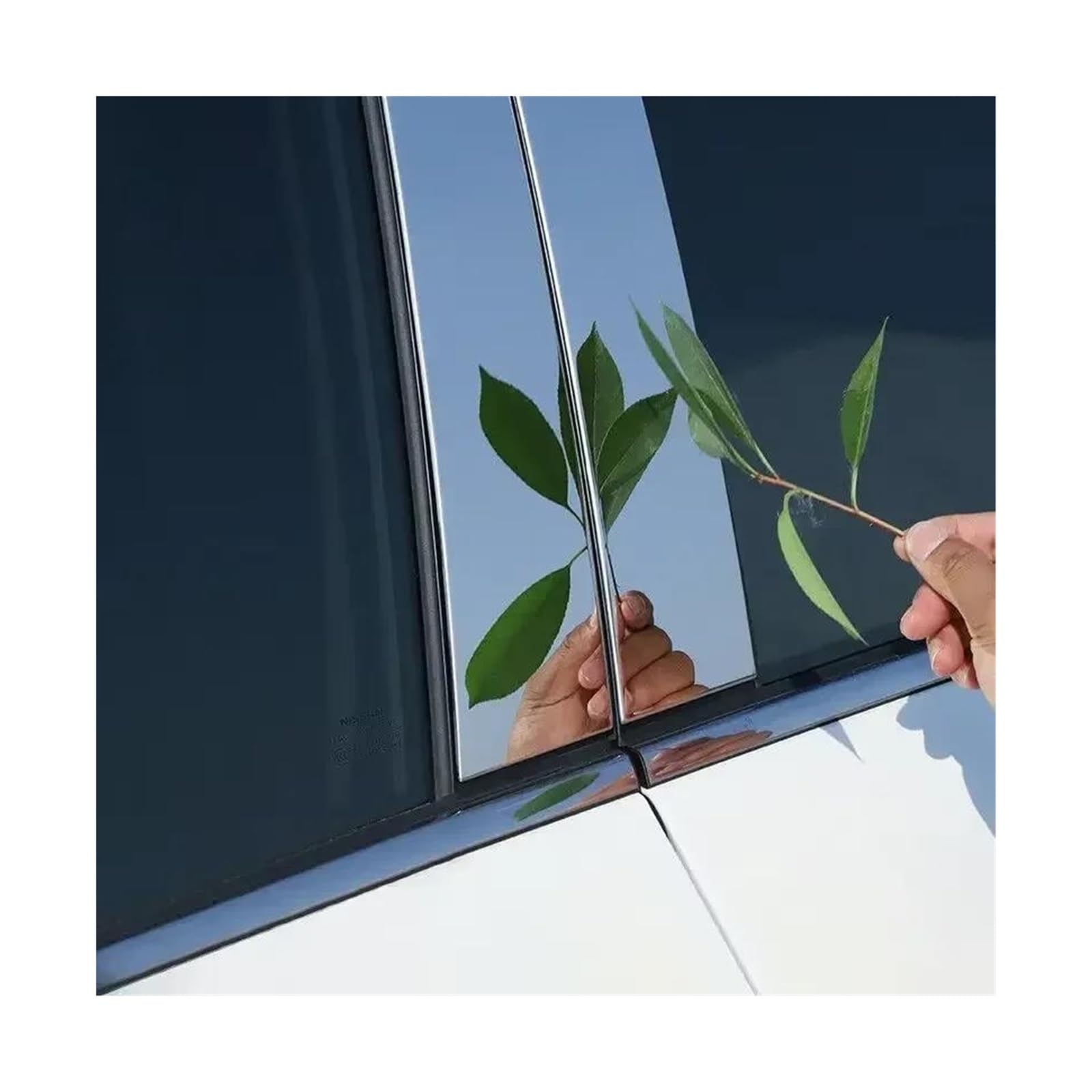 Fenster Türdichtungen Schwarz Glänzende Türpfosten Für Mercedes Für Benz CLS C219 2006–2011 Dekorative Zierleisten Für Autotüren Und Fenster 4 Stück Kantenschutz Autotür(Silber) von OQRDVVTT