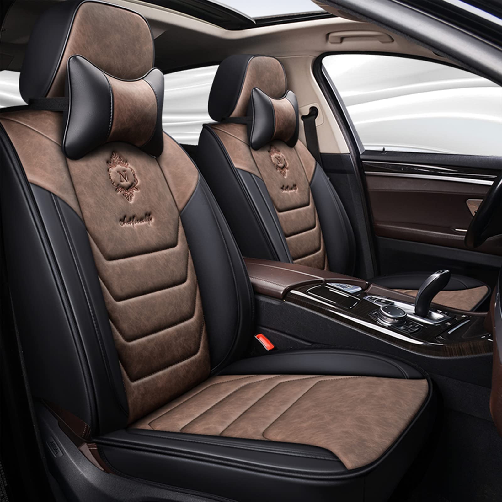 ORAWLE Autositzbezüge Universal Komplettset Zubehör für Volvo Xc90 S60 S80 V40 V50 V70 Autozubehör: braun ORAWLE Autositzbezüge Universal Komplettset Zubehör für Volvo Xc90 S60 S80 V40 V50 V70 Autozubehör: braun von ORAWLE