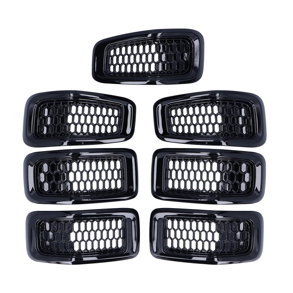 Autoersatz Grilleinsätze 7Pcs Auto Front Grill Einsatz Grille Netz Abdeckung Trim Aufkleber Ersatz Auto Zubehör Für Cherokee 2014-2018 Kühlergrill Doppelsteg Autoersatz Grilleinsätze 7Pcs Auto Front Grill Einsatz Grille Netz Abdeckung Trim Aufkleber Ersatz Auto Zubehör Für Cherokee 2014-2018 Kühlergrill Doppelsteg von ORBANA