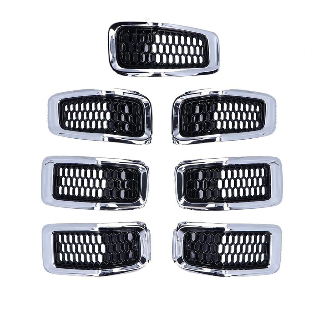 Autoersatz Grilleinsätze 7Pcs Auto Front Grill Einsatz Grille Netz Abdeckung Trim Aufkleber Ersatz Auto Zubehör Für Cherokee 2014-2018 Kühlergrill Doppelsteg Autoersatz Grilleinsätze 7Pcs Auto Front Grill Einsatz Grille Netz Abdeckung Trim Aufkleber Ersatz Auto Zubehör Für Cherokee 2014-2018 Kühlergrill Doppelsteg von ORBANA