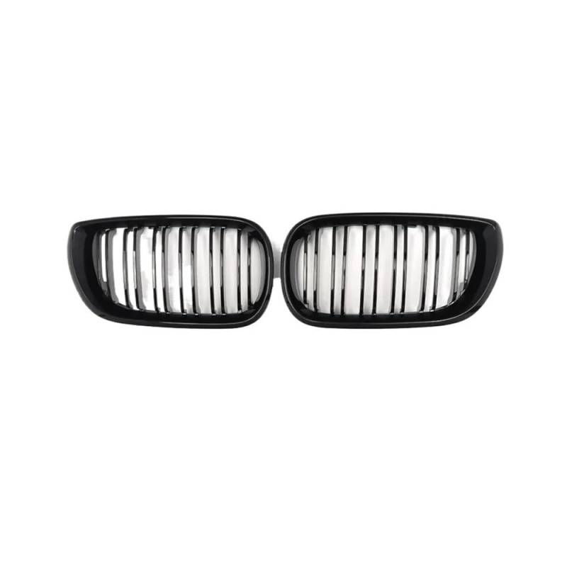 Autoersatz Grilleinsätze Auto ABS Frontstoßstange Kühlergrills Gril FÜR 3er E46 2002-2005 Autozubehör Styling Schwarz Glänzend Kühlergrill Doppelsteg von ORBANA