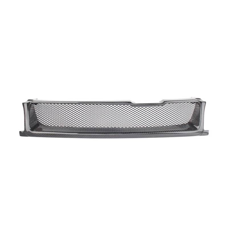 Autoersatz Grilleinsätze Auto-Frontgrill-Mittelstoßstangengrill für P10 1990–1996, Mattschwarz/Kohlefaser, Auto-Frontstoßstangengrill Kühlergrill Doppelsteg von ORBANA