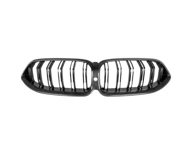 Autoersatz Grilleinsätze Auto Frontstoßstange Haubengrill FÜR 8er G14 G15 G16 2018-2022 Piano Black Carbon Style Autozubehör Kühlergrill Doppelsteg von ORBANA