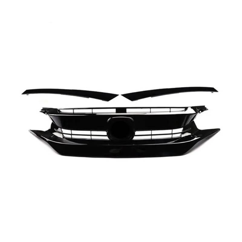 Autoersatz Grilleinsätze Autozubehör Frontstoßstangengrill Mitte Styling Oberer Grill FÜR Civic Limousine Schrägheck 2016–2018 Kühlergrill Doppelsteg von ORBANA