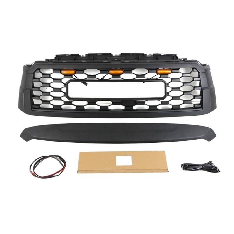 Autoersatz Grilleinsätze Front Bumpertrd Grill Mit Lichter Modifikation Zubehör Dekoration Für Sequoia 2019–2021 Front Grill Kühlergrill Doppelsteg von ORBANA