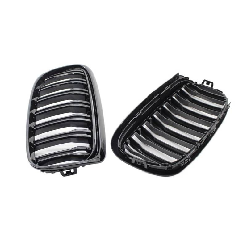 Autoersatz Grilleinsätze Frontgrillgitter Schwarz Für 2er F45 2014–2017, 5-Sitzer Active Tourer Und 7-Sitzer F46 Gran Tourer, Frontstoßstangengrill Kühlergrill Doppelsteg von ORBANA