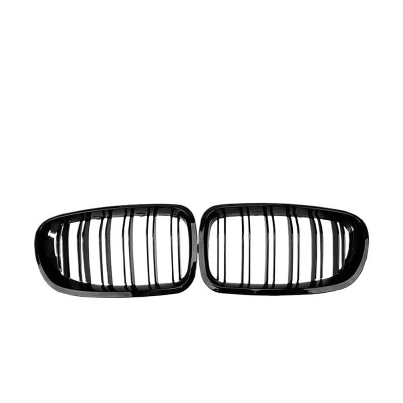Autoersatz Grilleinsätze Frontstoßstangengrill für 5er F10 F11 F18 520 523 525 520d 530d 540i 2010–2017, glänzend schwarzer Kühlergrill 51137261356 Kühlergrill Doppelsteg von ORBANA