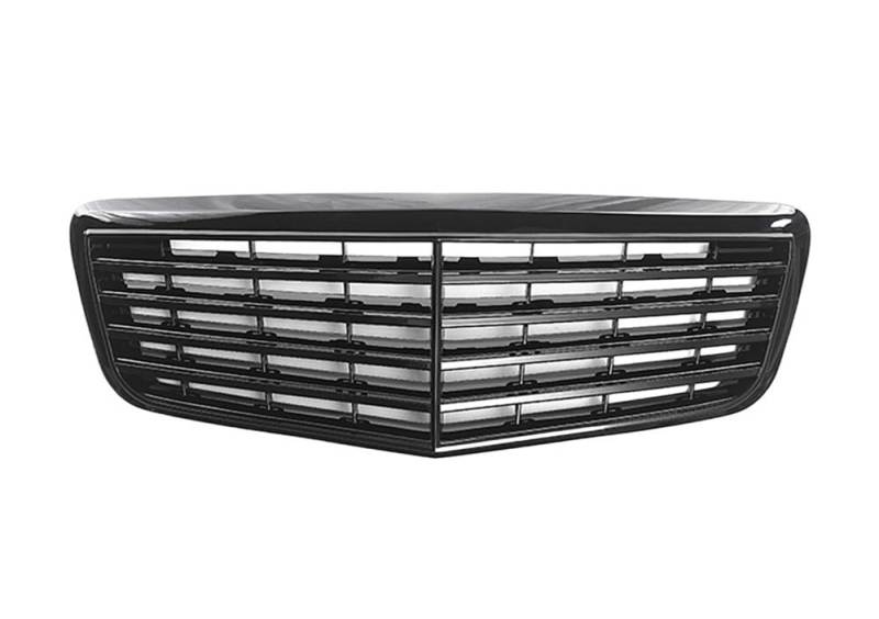 Autoersatz Grilleinsätze Glänzend Schwarzer Frontgrill Für E-Klasse W211 E320 E350 E500 E63 2003–2009. Stoßstangengitter Kühlergrill Doppelsteg von ORBANA