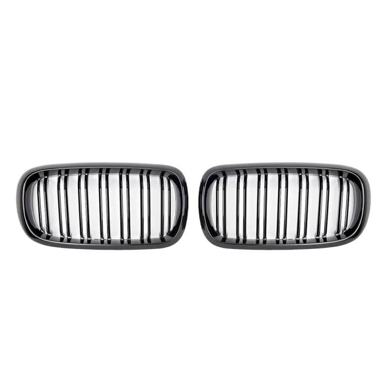 Autoersatz Grilleinsätze Paar Auto-Doppellamellen-Frontgrill-Ersatz Für F15 F16 X5 X6 2014–2017 Grills Auto-Kühlergrill-Einsätze Zierabdeckung Kühlergrill Doppelsteg von ORBANA