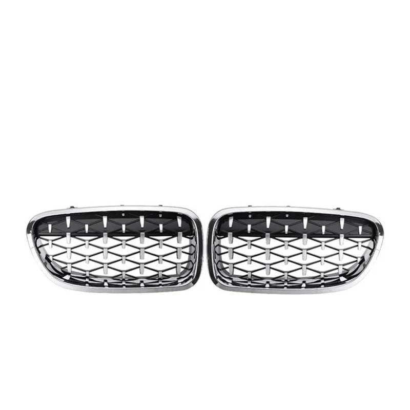 Autoersatz Grilleinsätze Style Auto-Frontgrill Für 5er F10 Grill F11 F18 2010–2017, Glänzend Schwarzer Kühlergrill, Auto-Styling-Zubehör Kühlergrill Doppelsteg von ORBANA