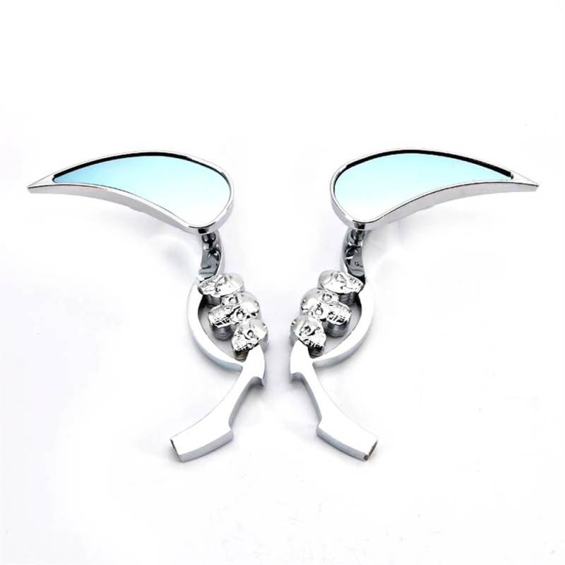 Rückseitenspiegel Chrom Motorrad Totenkopf RÜCKSPIEGEL AUSSENSPIEGEL 8MM 10MM FÜR FÜR von ORBANA