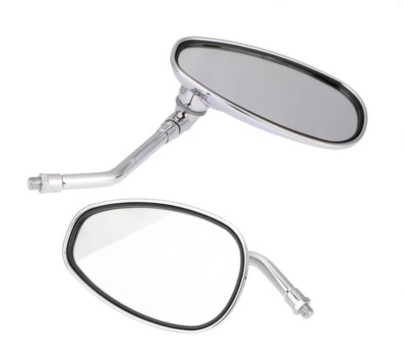 Rückseitenspiegel Chrom Rückspiegel Außenspiegel Für Cruiser Für Chopper Motorrad 10mm Bolzen Für Shadow VTX Für Für von ORBANA