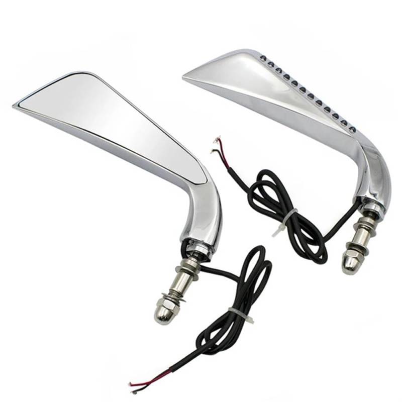 Rückseitenspiegel Motorrad Rearview Außenspiegel mit fließenden Wasser Blinker Blinker Lichter Anzeige für von ORBANA