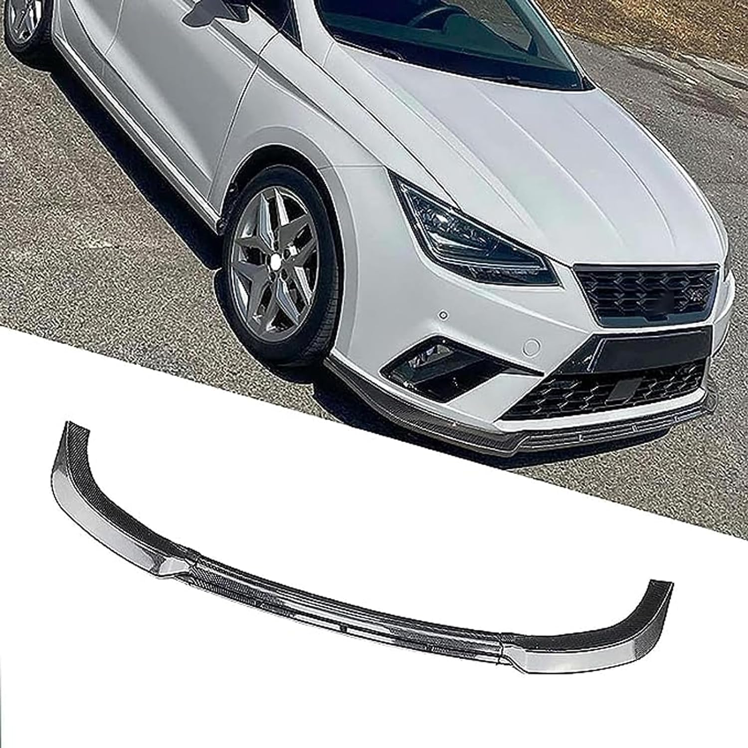 Auto Frontspoiler,kompatibel mit Seat Ibiza MK5 FR Standard 2018-2023,Autozubehör Auto Frontspoiler,kompatibel mit Seat Ibiza MK5 FR Standard 2018-2023,Autozubehör von ORBHES