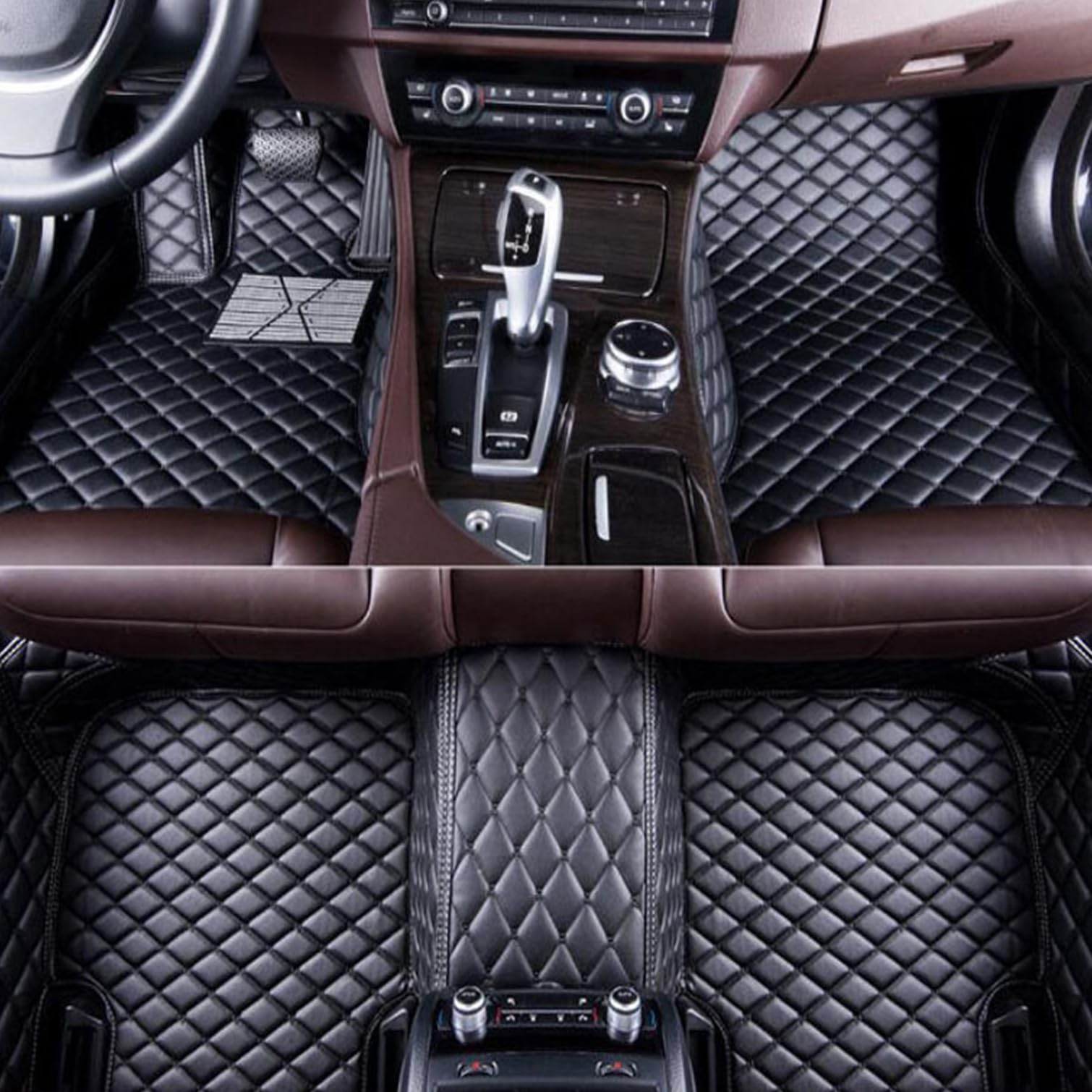 Auto Custom Fußmatten für Mercedes Benz GLC SUV X253 GLC 200 250 300 350 2015-2022, Leder Fussmatten, Allwetter Geruchlos rutschfest, Schutz vor Verschmutzung,A von ORBIBA