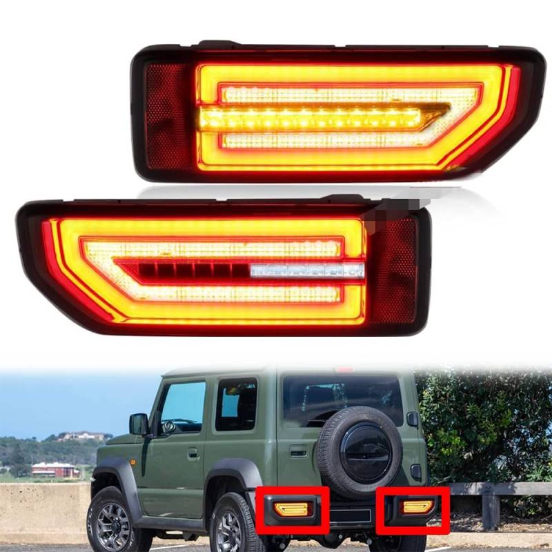 ORCOW 2 Pack Rücklicht Heckleuchte Rückleuchte für Suzuki Jimny 2019 2020, Auto Heckklappe Rückleuchten Linke Rechte Rücklichter Rücklicht-Montage Autoteile,A-Pair-2pcs von ORCOW