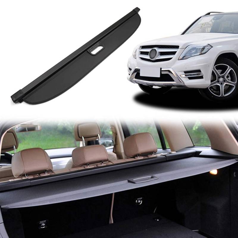 OREALTOOL Laderaumabdeckung Kofferraum Schutz Abdeckung Cargo Cover kompatibel mit GLK 300 2008-2015 Schwarz Ausziehbar Kofferraumabdeckung Rollo von OREALTOOL