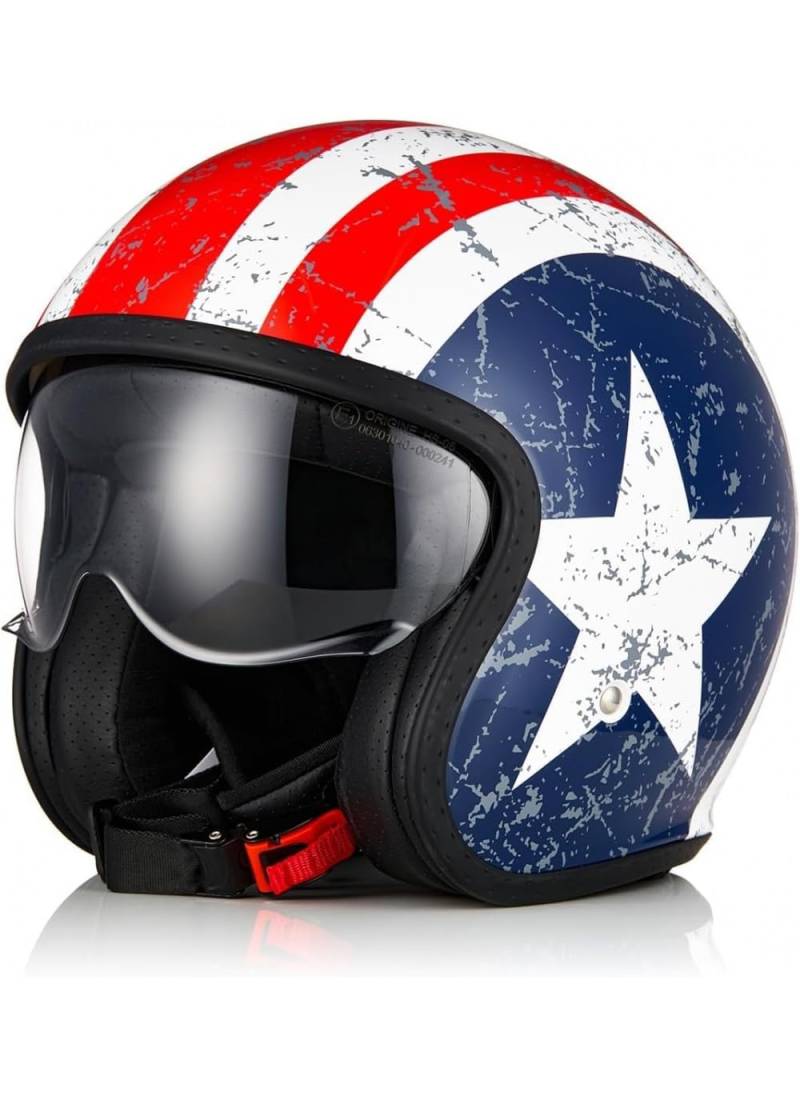 Helm Origine Spirit ECE22.06 Rebel Star Gloss Größe M (57-58 cm) von ORIGINE