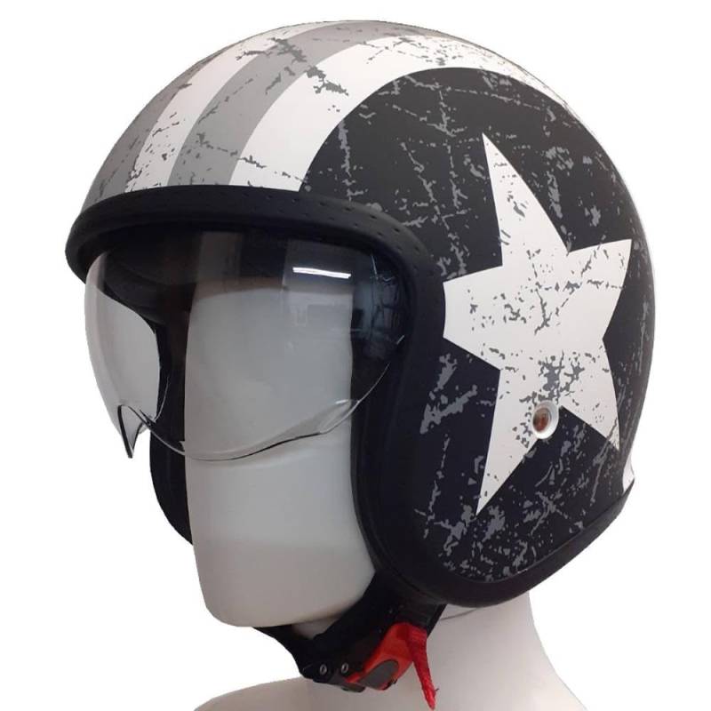 Helm Origine Spirit ECE22.06 Rebel Star Grey Matt Größe S (55 – 56 cm) von ORIGINE