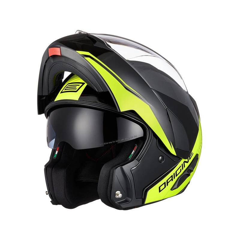 ORIGINE Modularer Motorrad-Integralhelm mit hochklappbarem Doppelvisier, ECE-geprüft von ORIGINE