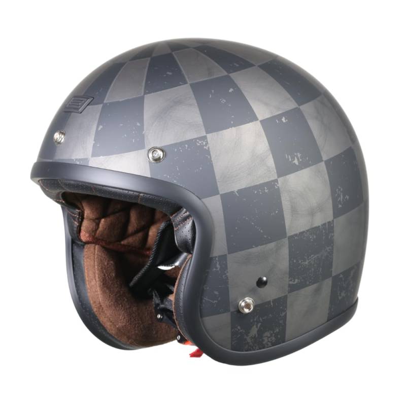 ORIGINE Motorradhelm Jethelm Vintage Rollerhelm Retro ECE2206-Zertifizierung (Solid Titanmium, XS) von ORIGINE