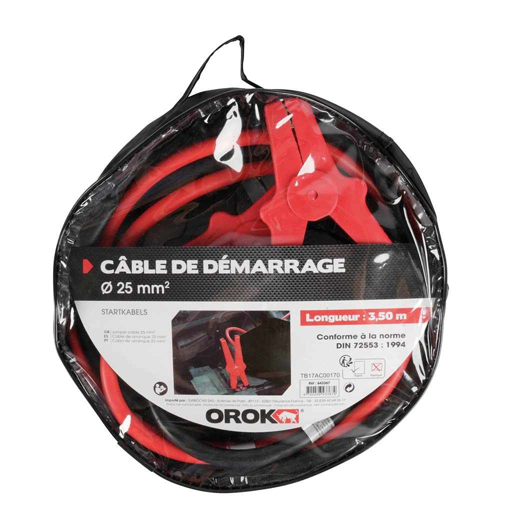 Turbocar OROK Cble démarrage moteur essence - 350A - 25mm2 Turbocar OROK Cble démarrage moteur essence - 350A - 25mm2 von OROK