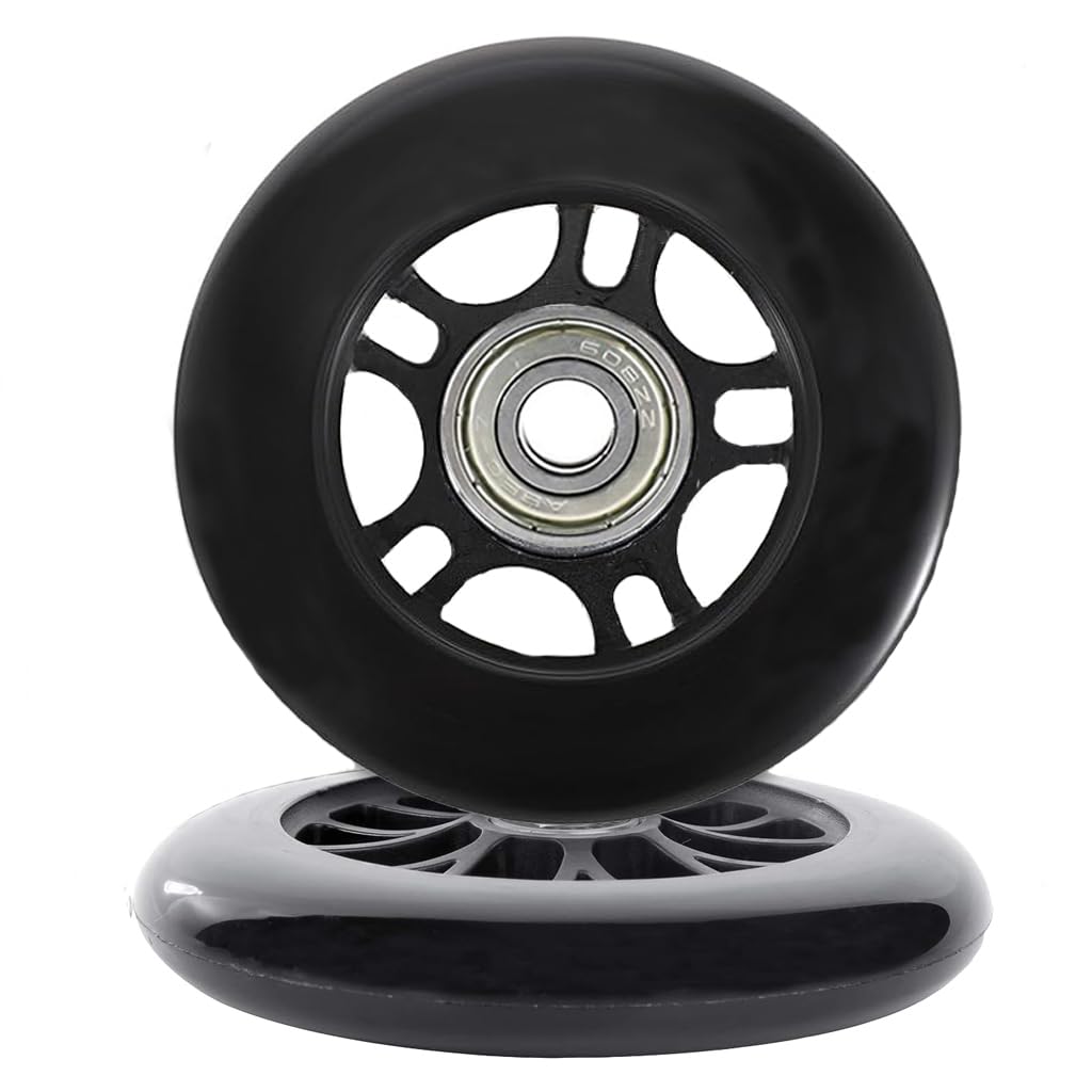 Kofferrollen Ersatzrollen Gummi Rollen Räder 1Paar Mute Gepäck Koffer Ersatz Wheels für Samsonite Trolley Hartschalenkoffer Rollen (80 * 24mm) von OROSTINA