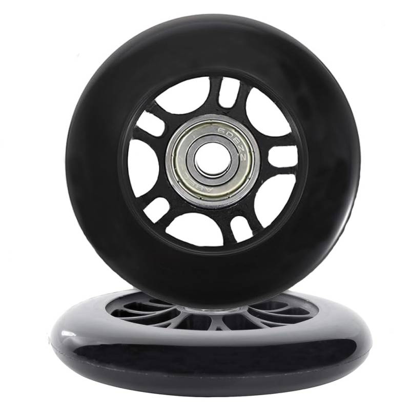 Kofferrollen Ersatzrollen Gummi Rollen Räder 1Paar Mute Gepäck Koffer Ersatz Wheels für Samsonite Trolley Hartschalenkoffer Rollen (80 * 24mm) von OROSTINA