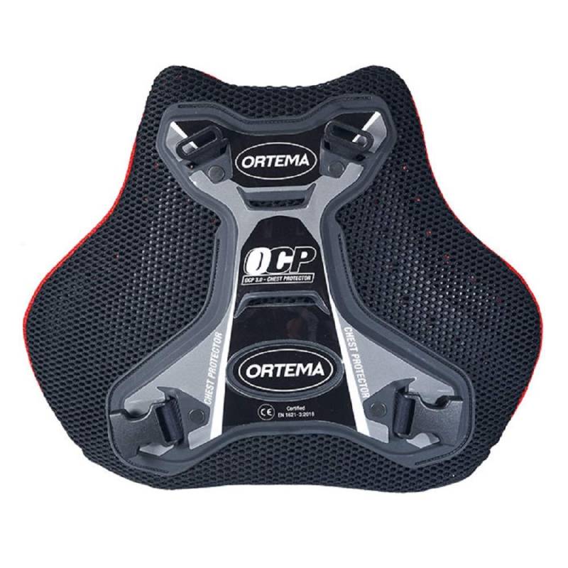 ORTEMA OCP 3.0 - (Gr.S schwarz) Chest Protector - Brustprotektor mit Gurtsystem - Schutzklasse EN 1621-3: 2018 Level 2 für Motocross/Endurosport/Downhill/MTB & mehr von ORTEMA