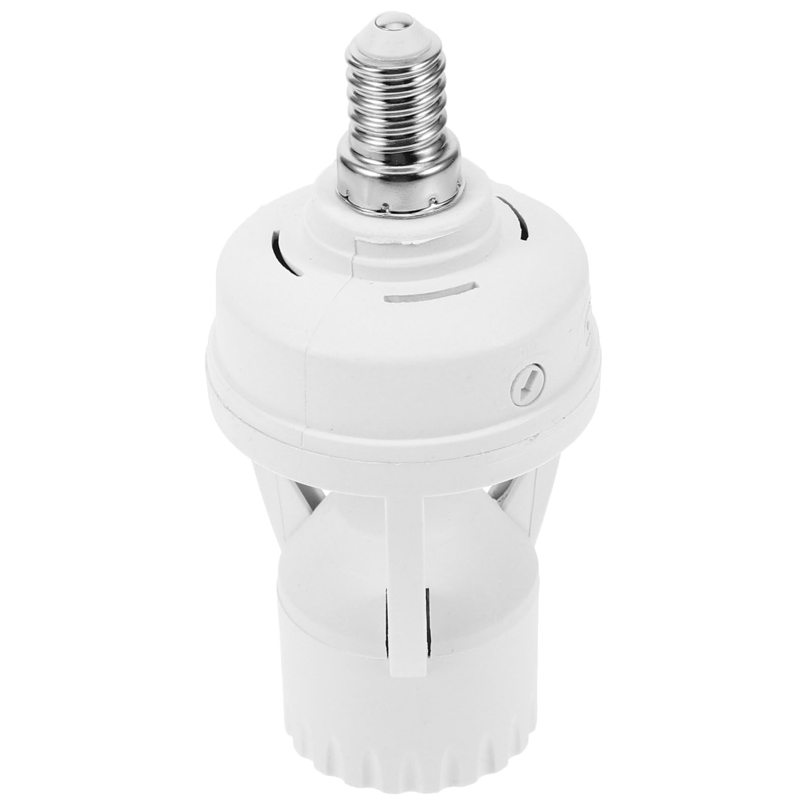 OSALADI 1stk E14 Induktionslampenfassung Bewegungsaktivierte Lichtsteckdose E14 Zu E27 Konverter Lampenadapter Bewegungssensor Lichtschalter Lampenfassung E14 Schrauben Infrarot Weiß B22 von OSALADI