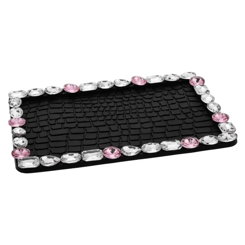 OSALADI Auto Anti-rutsch-Matte Auto-tablett-pad Armaturenbrett-Ornament-pad Armaturenbrett Zubehör Bling Automatten Auto Armaturenbrett Matte Armaturenbrettdekorationen Damen Glas von OSALADI
