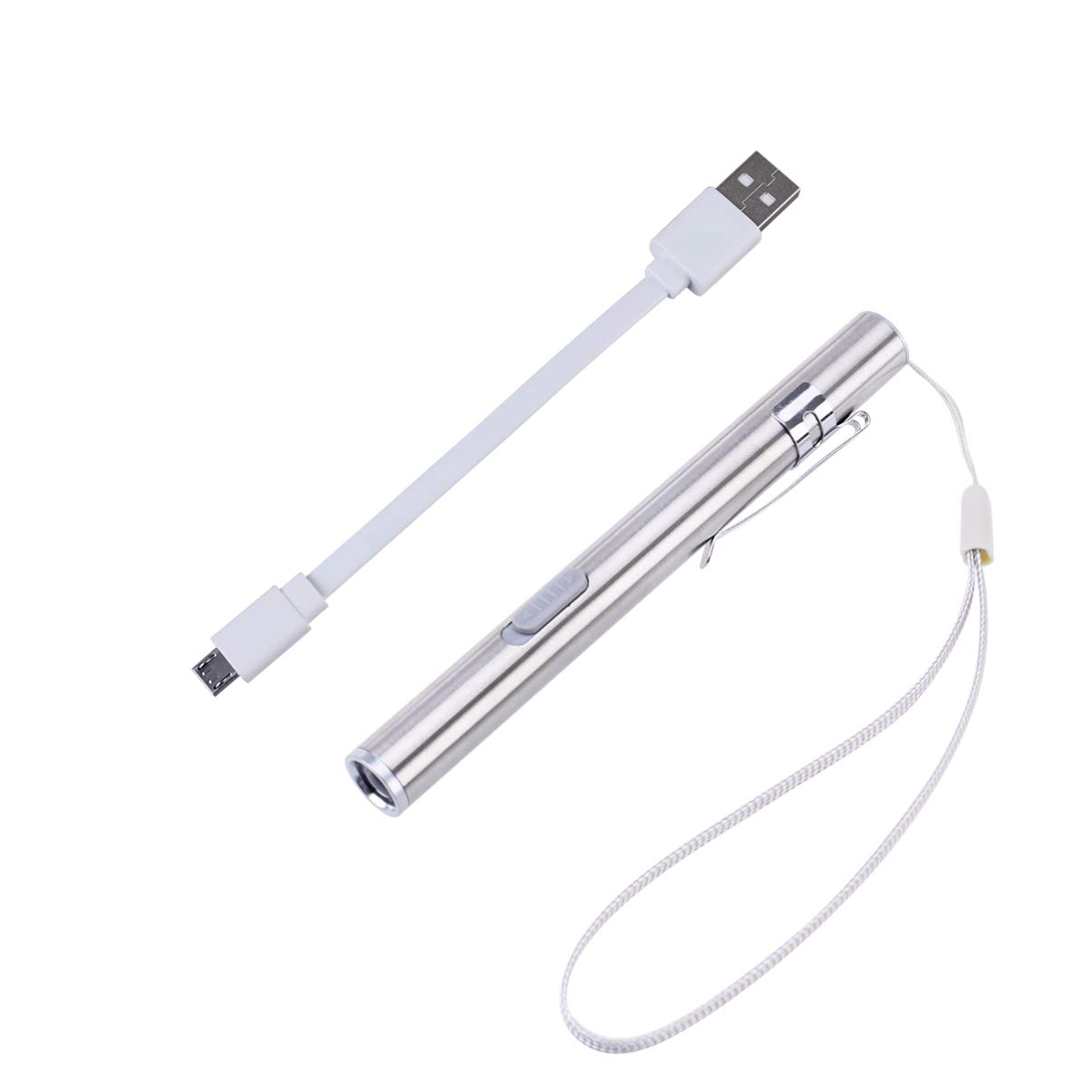 OSALADI USB-Stift Licht LED Taschenlampe Stift Lichter für Krankenschwestern Edelstahl Medizinische Taschenlampe Wiederaufladbare Mini-Taschenlampe für Medizinstudenten Arzt OSALADI USB-Stift Licht LED Taschenlampe Stift Lichter für Krankenschwestern Edelstahl Medizinische Taschenlampe Wiederaufladbare Mini-Taschenlampe für Medizinstudenten Arzt von OSALADI