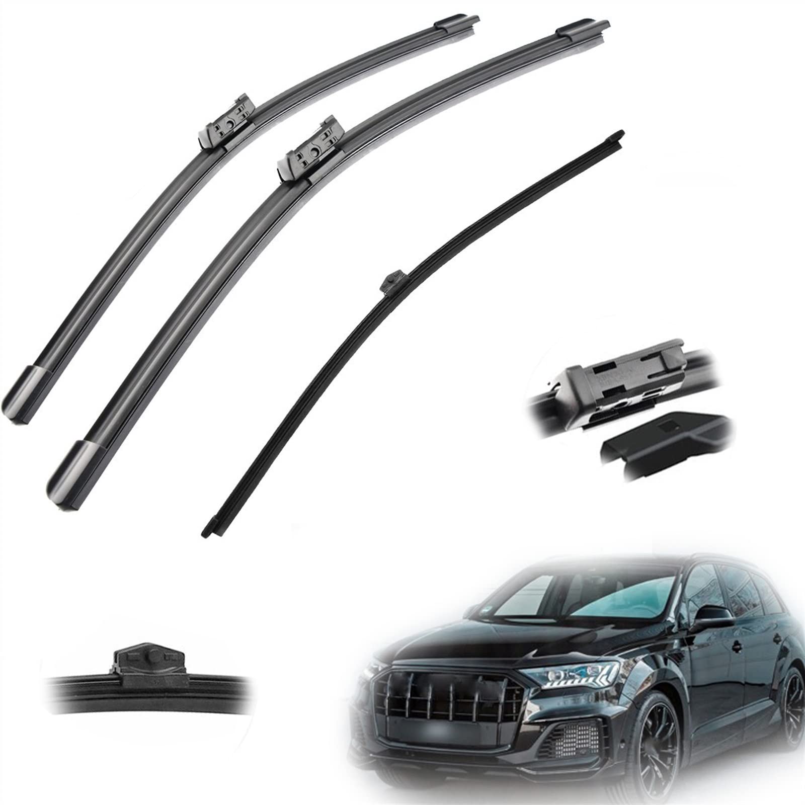Autowischer Für Audi Q7 4M 2016 2017 2018 2019 2020 2021 Auto Front Heckscheibe Wischerblätter Bürsten Cutter Zubehör 26 "+ 20" + 16 " Autowischer Für Audi Q7 4M 2016 2017 2018 2019 2020 2021 Auto Front Heckscheibe Wischerblätter Bürsten Cutter Zubehör 26 "+ 20" + 16 " von OSCCAR