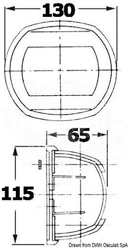 Osculati Maxi 20 Navigationslicht weiß 24 V/112,5° rot von OSCULATI